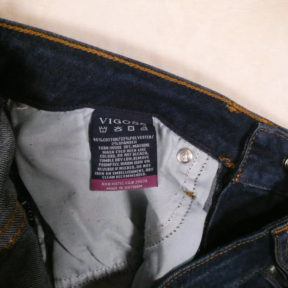 Vigoss Marley Skinny Jeans Size 29 Dark Wash Cropped Mid Rise - Picture 9 of 10